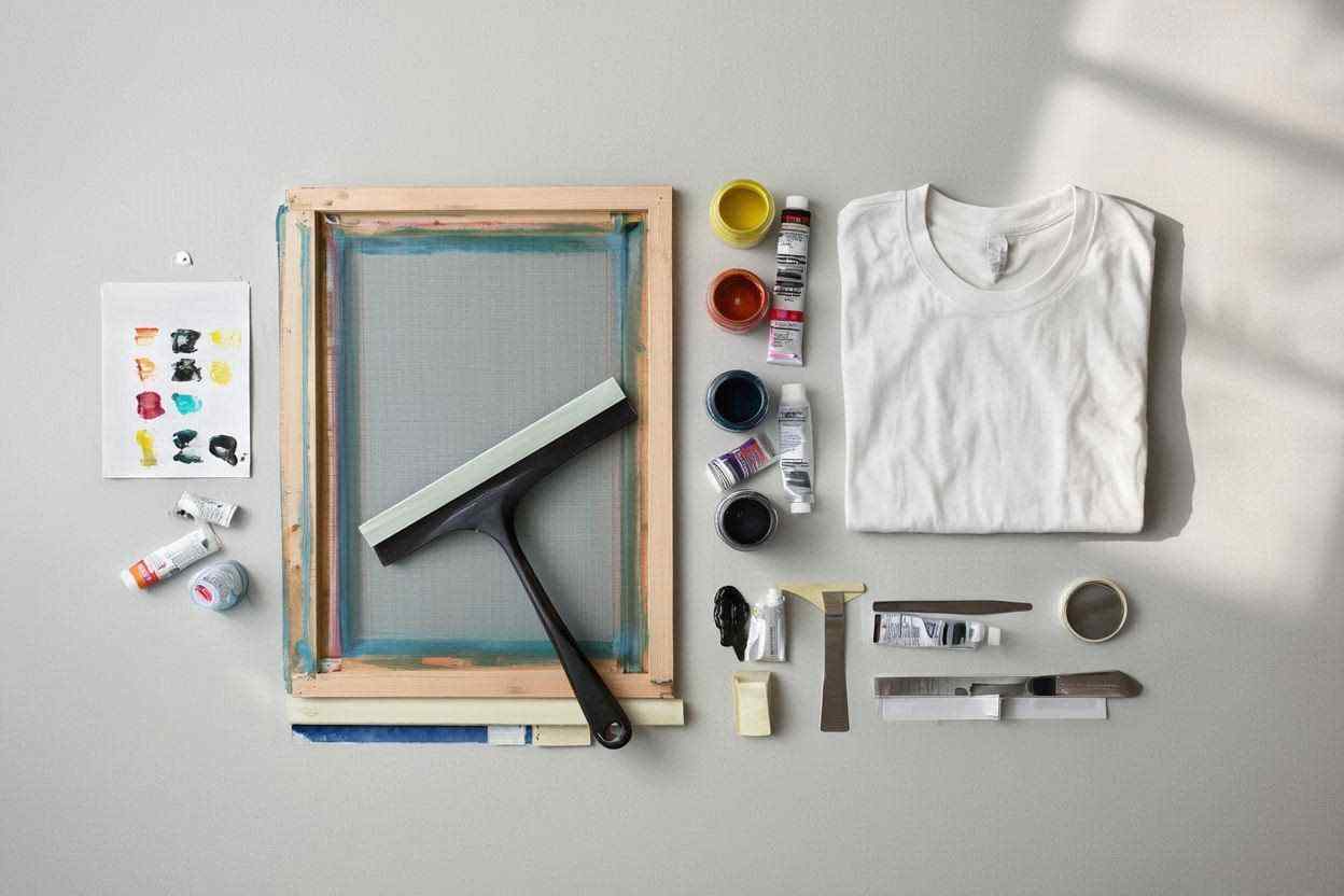 alat dan bahan sablon kaos manual lengkap