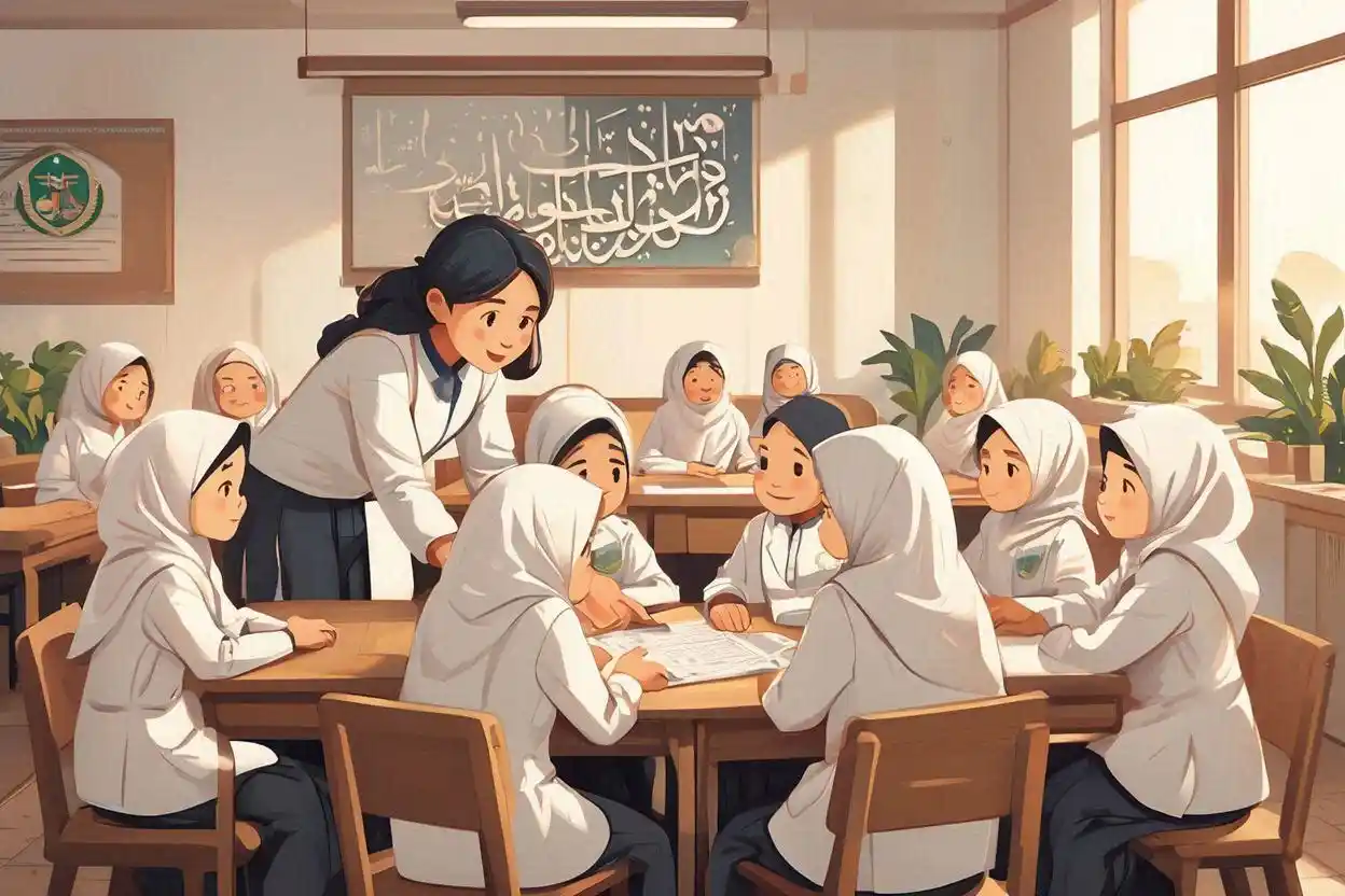 Ilustrasi rekomendasi SMP Islam swasta Jogja dengan suasana belajar islami yang nyaman dan berkualitas